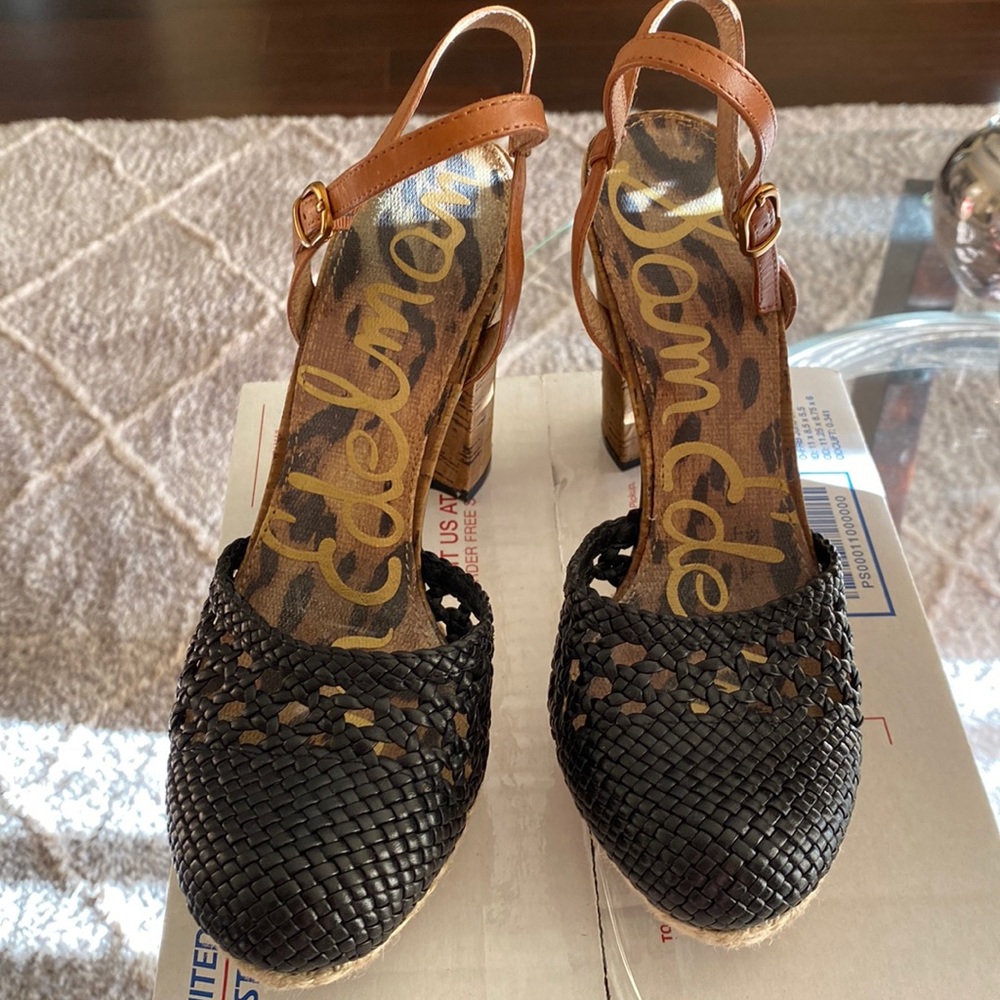 Sam Edelman Rella Black Espadrille Platform